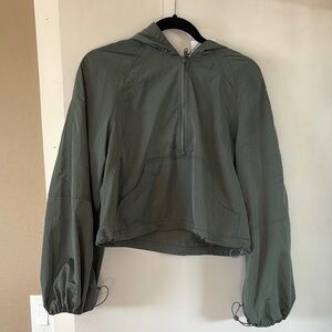 Olive Green Women's Hooded Jacket